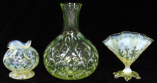 3 opaline brocade pieces