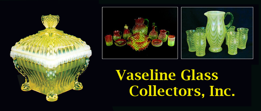Mosser Glass Diamond Classic 6.5 bowl Vaseline Uranium glowing carnival opalescent